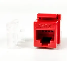 JACK CAT6 UTP ROJO PLANO B
